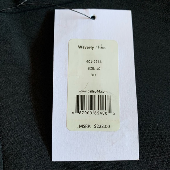 NEW Bailey 44 Waverly Flared Trouser Pants size 10 Black - Picture 6 of 7